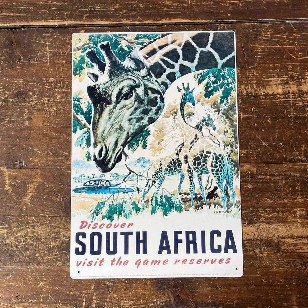 Vintage Metal Sign - Retro Travel SA Advertising