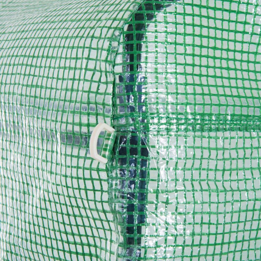 Spacious 3x3x2m Poly Greenhouse Tent - Durable Steel Frame - Green - Ideal for Growing
