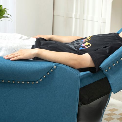HOMCOM Manual Reclining Armchair Recliner with Footrest