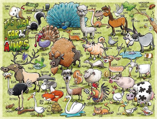 It's Just...Farm Animals, Ricardo Galvao, 1000 Piece Jigsaw Puzzle