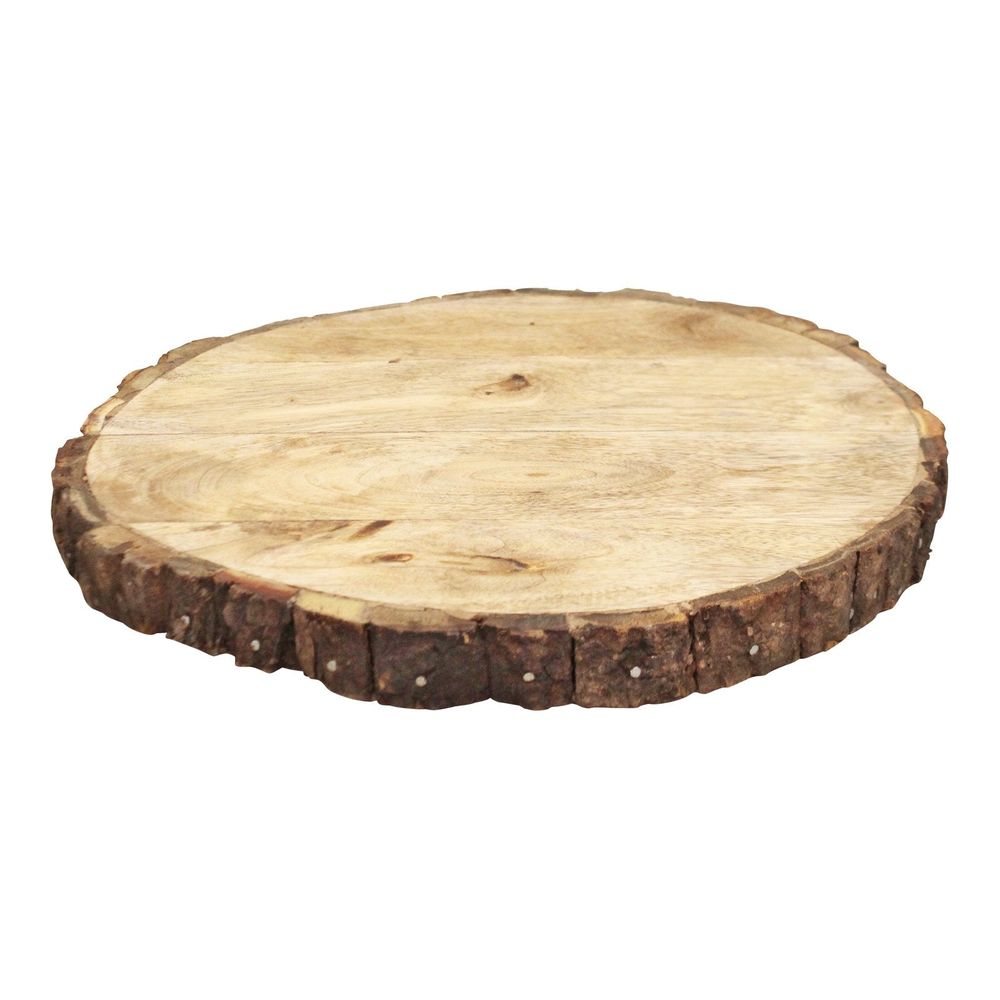 Premium Wooden Bark Chopping/Serving Board - 30cm