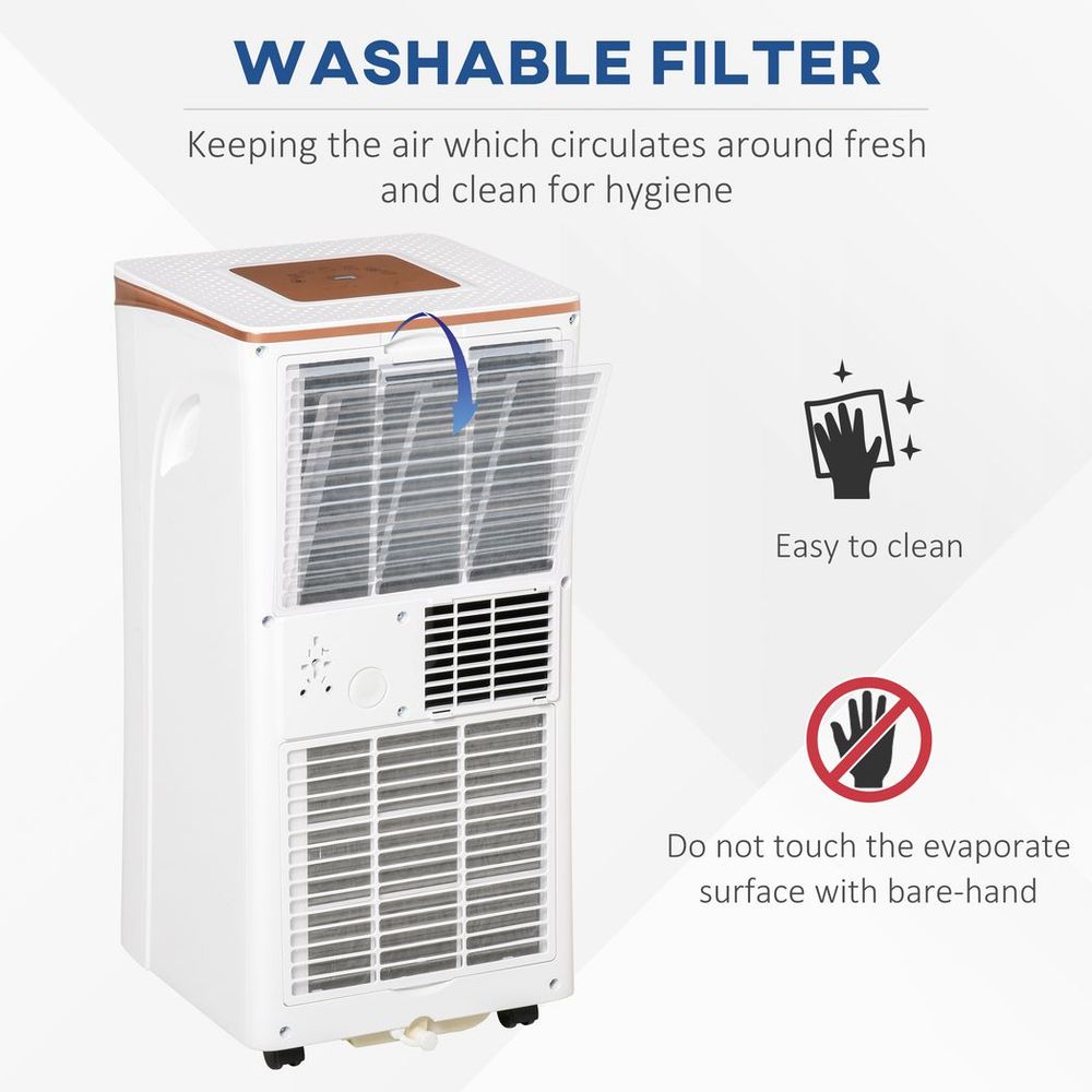 HOMCOM 10000 BTU Portable AC: 4 Modes, LED Display, Timer - Home & Office
