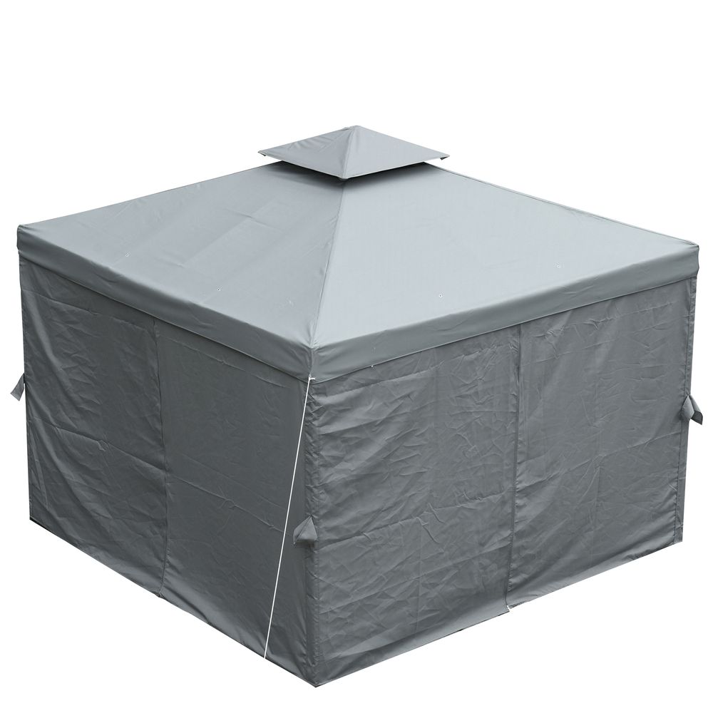 Premium 3x3m Metal Gazebo - Perfect for Weddings, Parties & Patios - Dark Grey