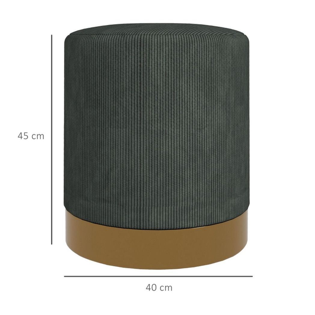 Round Ottoman, Upholstered Foot Stool