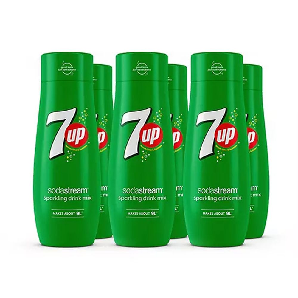 SodaStream 7 Up Flavor St 440ml 6 Pack - Crisp, Refreshing, No Sugar, DIY Soda
