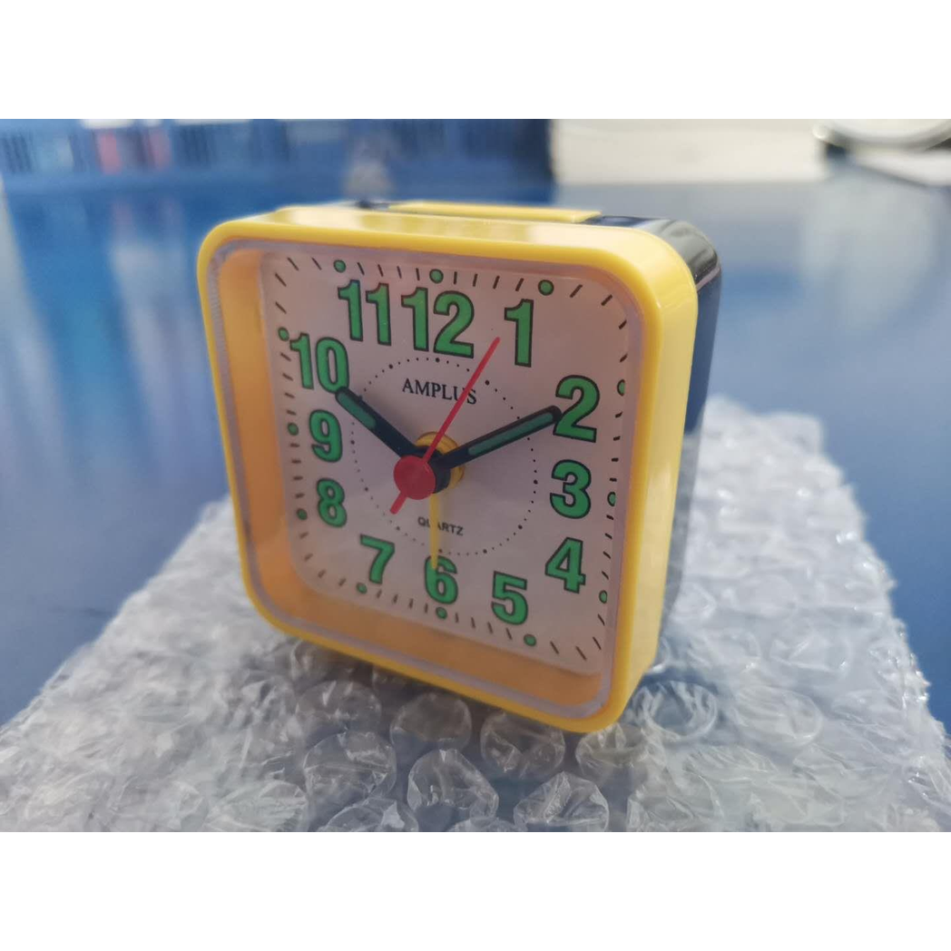 Amplus Bedside Travel Analogue Yellow Alarm Clock PD818Y
