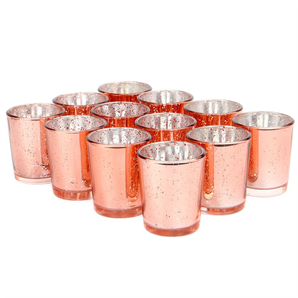 Rose Gold Speckled Tea Light Holders - Set of 12 | M&W