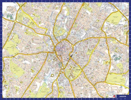 A to Z Map of Leicester 1000 Piece Jigsaw Puzzle