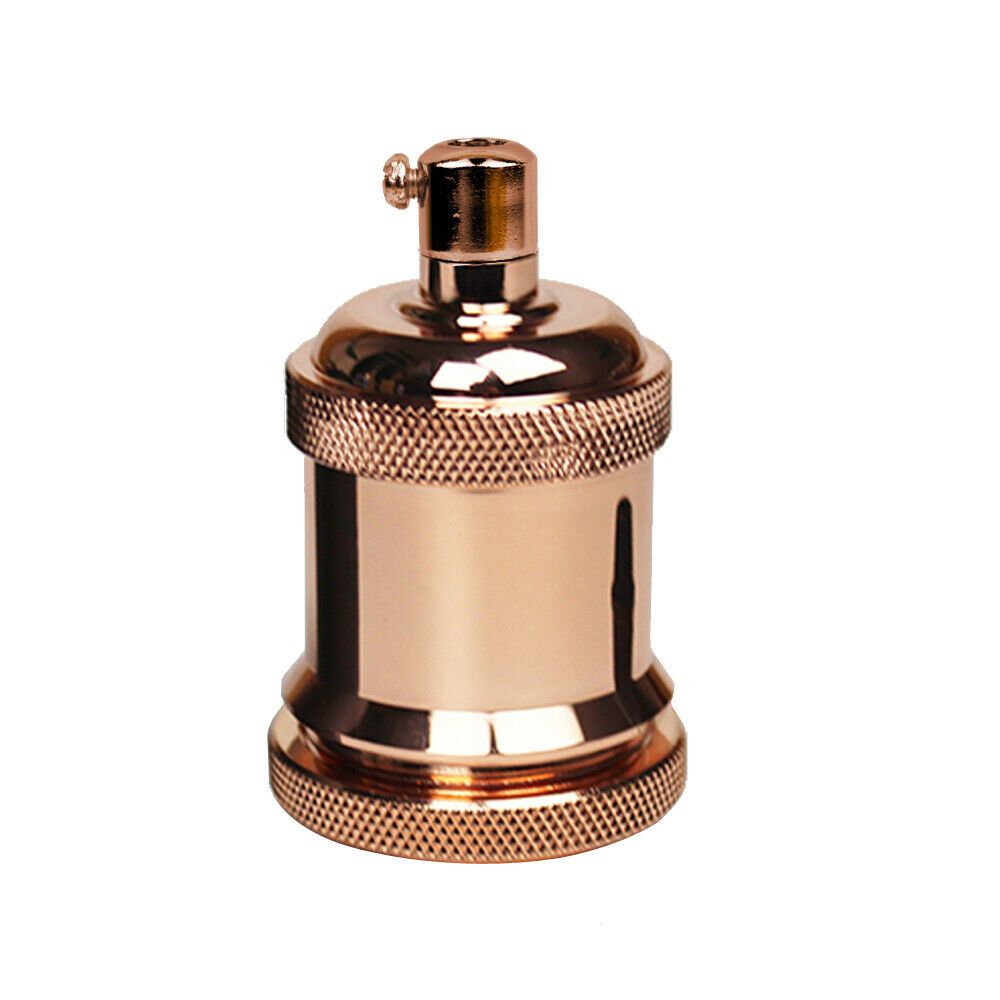 Rose Gold E27 Metal Lamp/Bulb Holder | Vintage Edison Filament Bulbs | Antique Design - Best Quality - Free Shipping