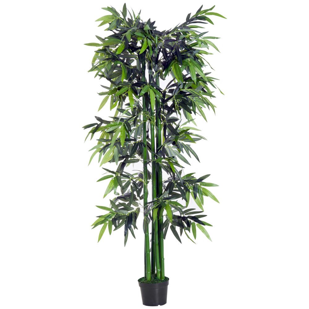High-quality Artificial Bamboo Tree Plant, 1.8m - Green Bamboo/Black Pot
