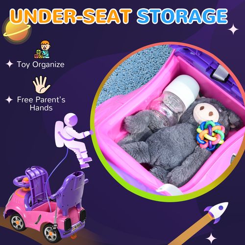 AIYAPLAY 3 in 1 Ride on Push Car, Cartoon Robot Foot to Floor Slider