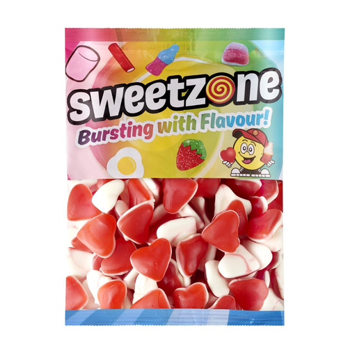 Strawberry & Cream Hearts 1kg Bag Sweets