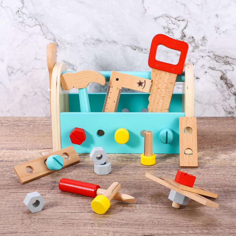 SOKA My First Tool Box - Realistic Wood DIY Toys for Little Builders