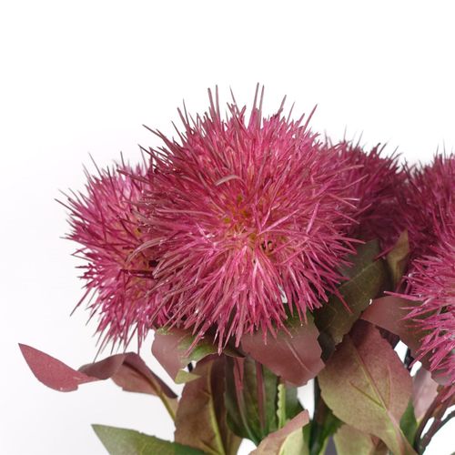 70cm Globe Thistle Purple Ball Artificial Flower Stem