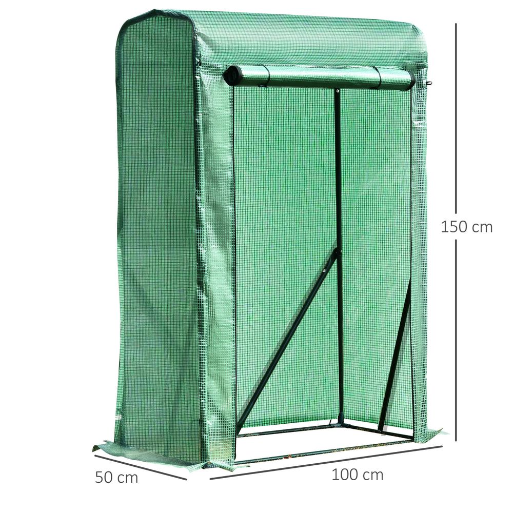 Portable PVC Grid Greenhouse - Protect Your Plants, Flowers & Produce from Wind & Rain - Compact & Durable Steel Frame - Easy Access Door