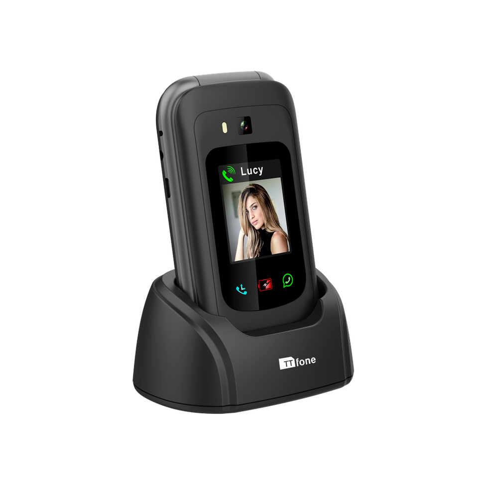 TT970 4G WhatsApp Flip Senior Big Button Mobile with Internet, Smarty SIM Card