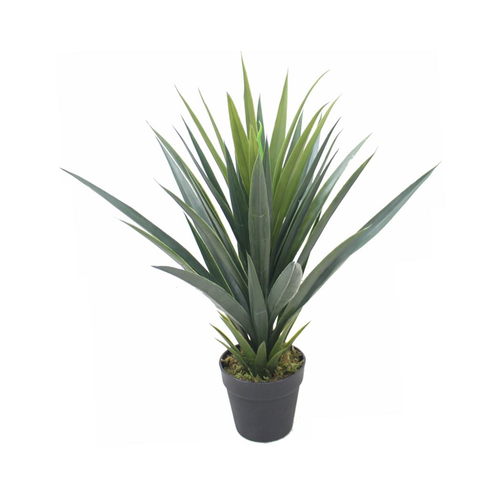 90cm Copper Planter with Artificial Yukka Plant