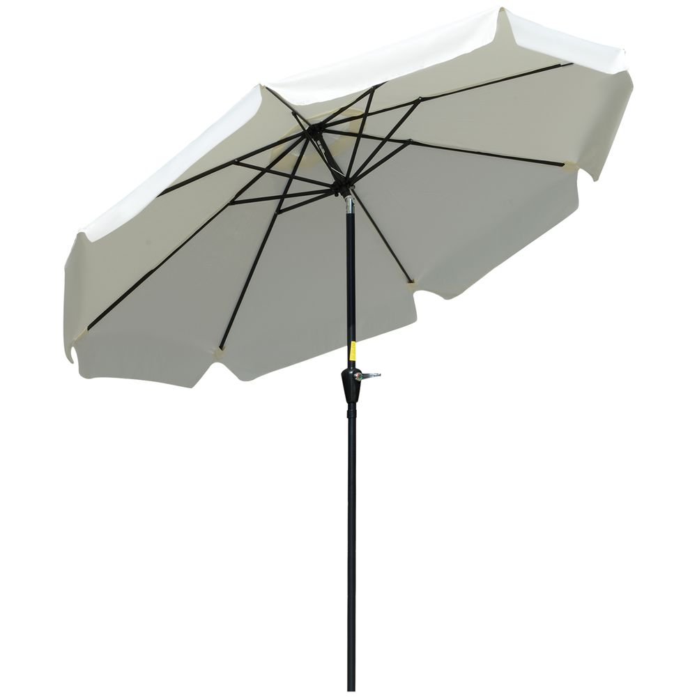 Premium 2.66m Cream White Patio Umbrella- High-Quality Outdoor Shade & Protection for Garden Events!
