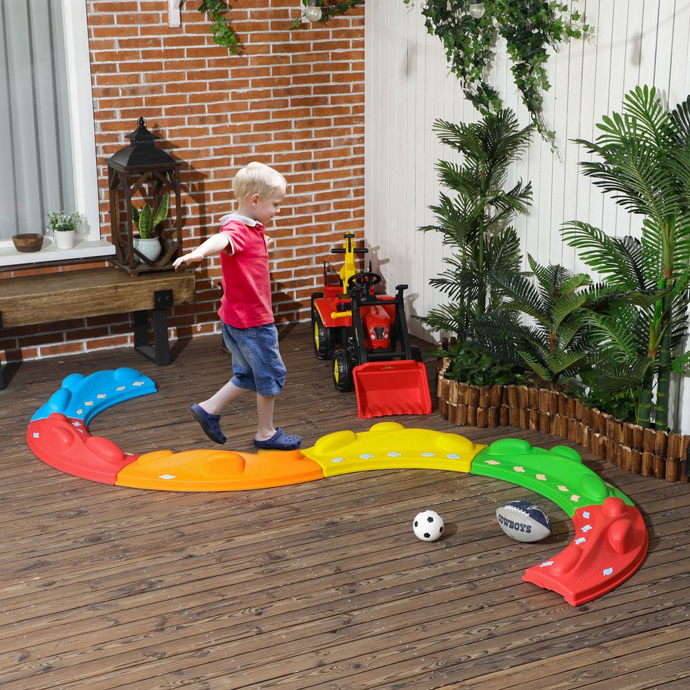 6 Pieces Balance Beam, Kids Stepping Stones, Outdoor Indoor Obstacle Course
