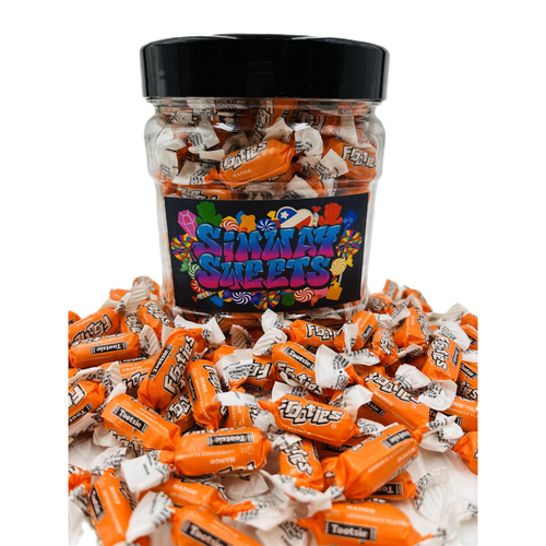 Simway Sweets Jar 680g - Tootsie Frooties Mango Flavour - Individually Wrapped American Sweets - Approximately 180 Pieces