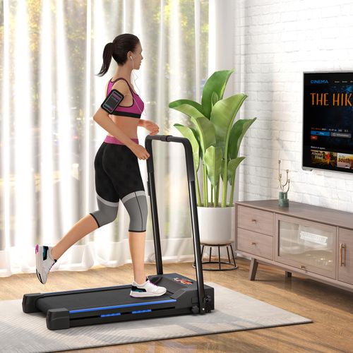 HOMCOM 1-6 km/h Folding Motorised Treadmill Walking w/ Remote Control