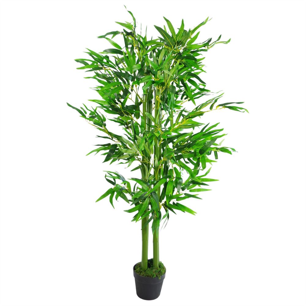 XL 4ft Green Leaf Artificial Bamboo Plants - Realistic & Maintenance-Free