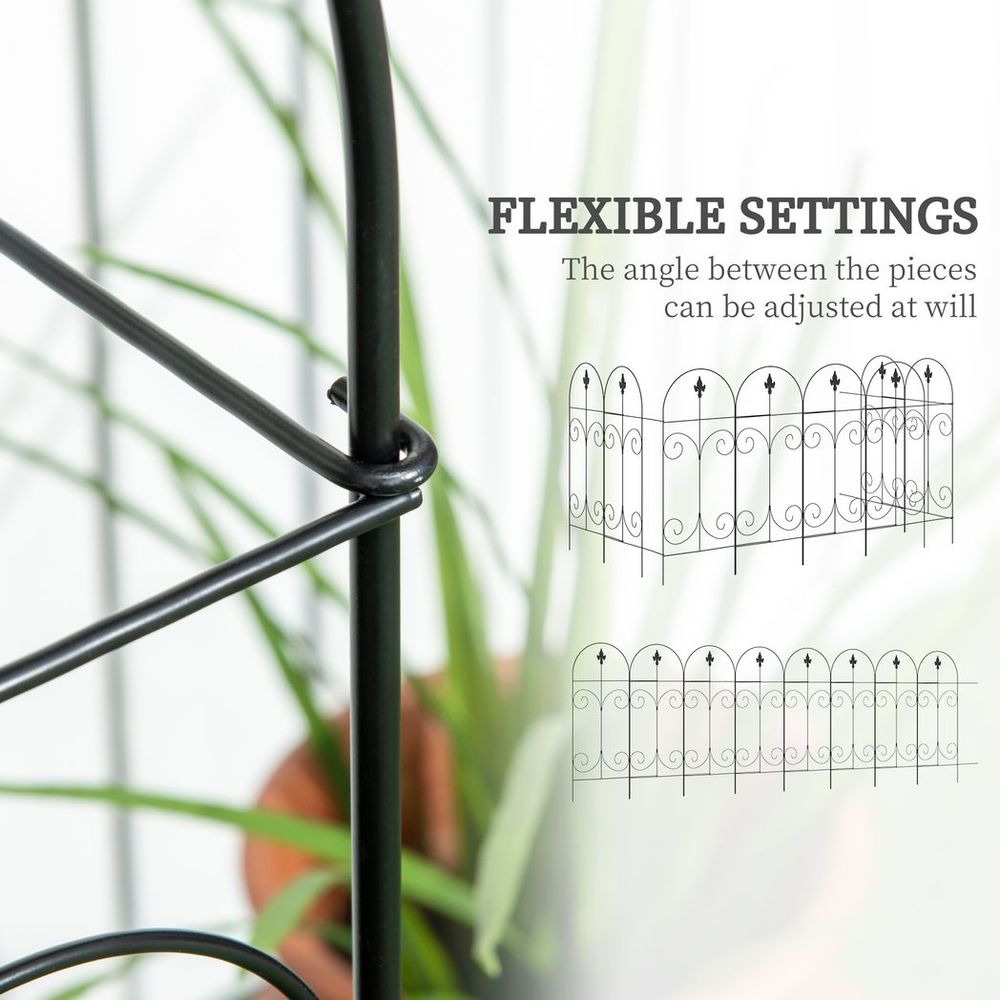 Garden Fencing Panels 44in x 12.5ft Flower Bed Border Edging Animal Barrier - Professional, High-Quality, Easy Install