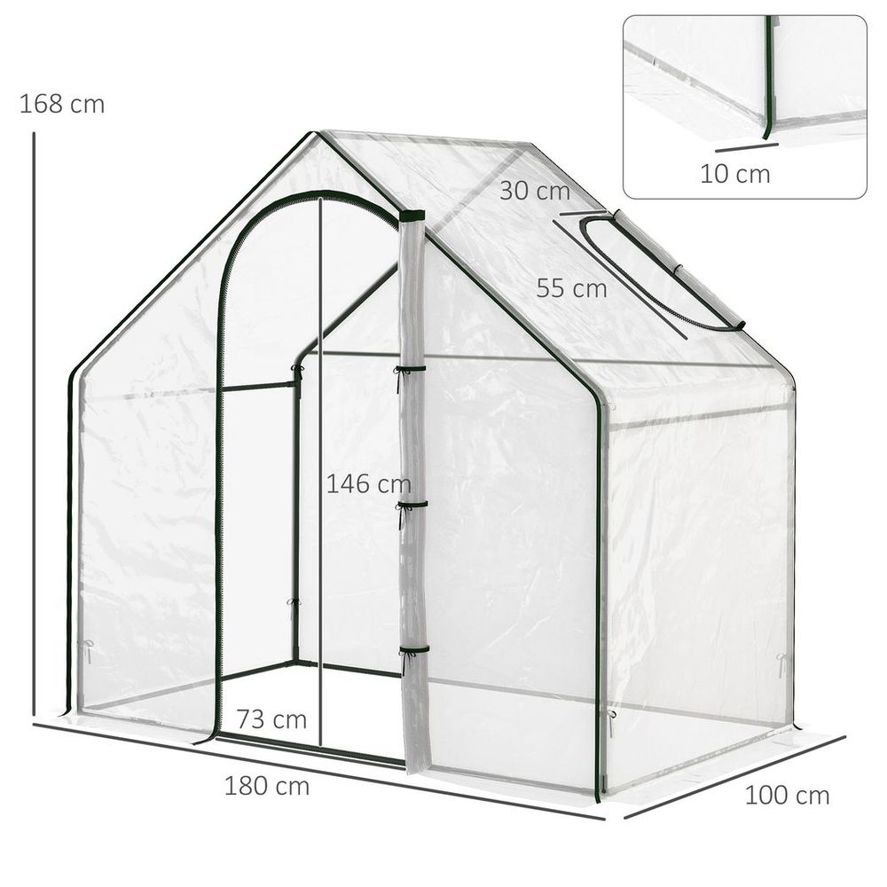 Outsunny Portable Walk-in Greenhouse - Extend Growing Season, Protect Plants