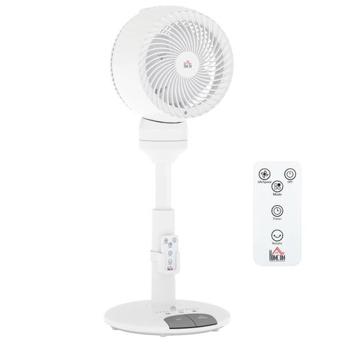 HOMCOM 9 Inch Height Adjustable Air Circulator Fan 70° Oscillating 9 Setting