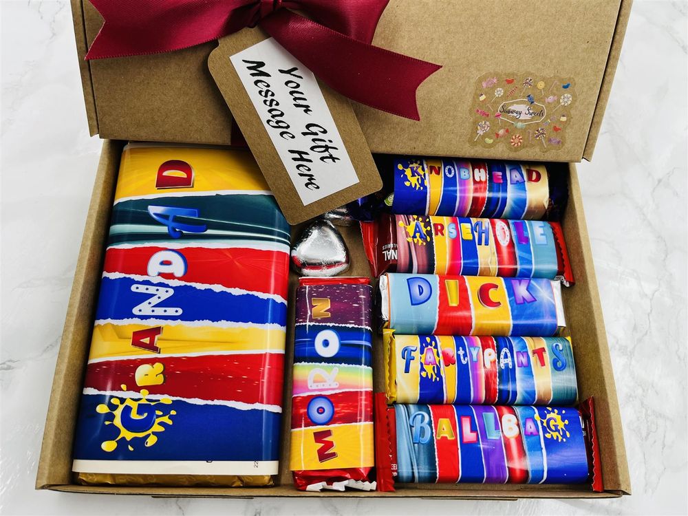 Sweary Grandad Gift Box - 1 Big, 6 Small, 2 Foil Hearts