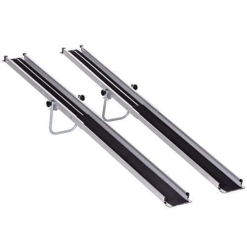 HOMCOM Aluminium Telescopic Wheelchair Ramps, 183cm, 270kg, Folding Ramp