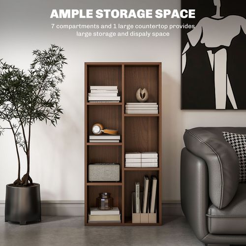 HOMCOM Bookcase Modern Bookshelf Cabinet for Home Office