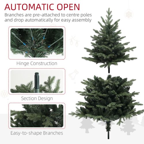 HOMCOM 5ft Artificial Spurce Christmas Tree with 1121 Branches