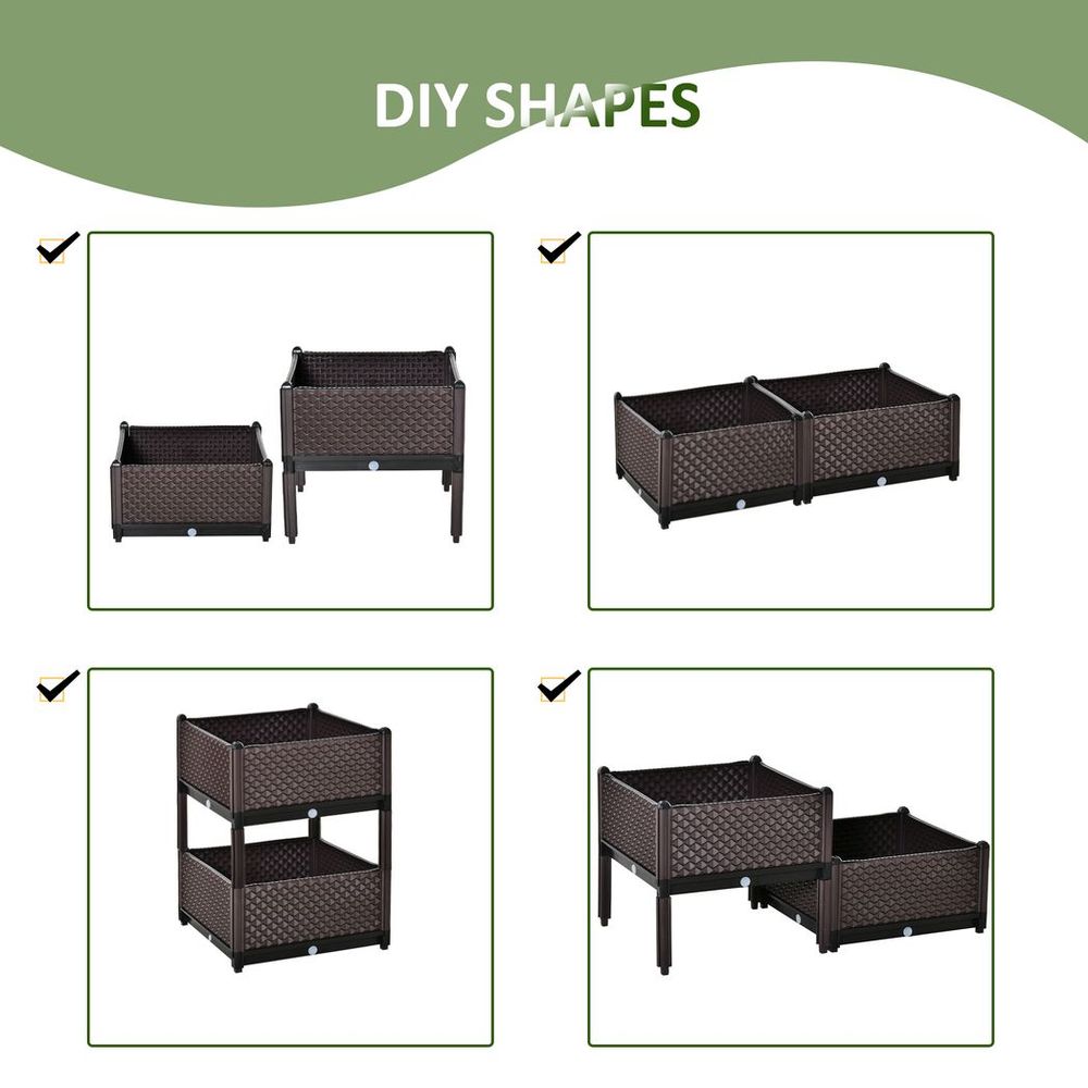 Premium Raised Garden Bed Planter Box: Flowers, Vegetables, Herbs - Best Quality, Durable & Lightweight
