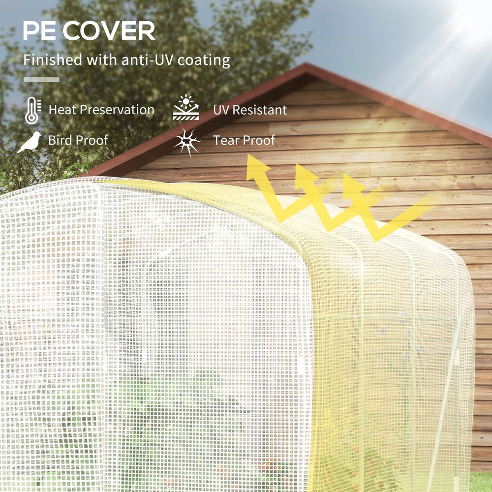 High-Quality Outsunny Greenhouse - Durable, Protects Plants, Easy Access & Ventilation