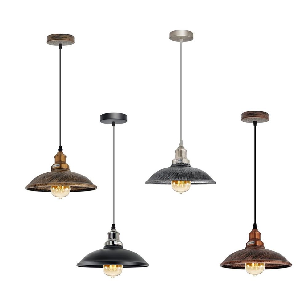Vintage Industrial E27 Ceiling Hanging Light Cage Shade Loft Style Metal Ceiling Pendant Lamp