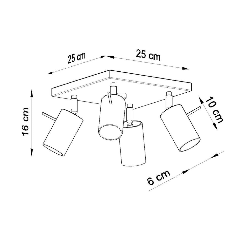 Premium Steel Ring Ceiling Lamp - Modern Design, GU10, High-Quality, Adjustable Spotlights