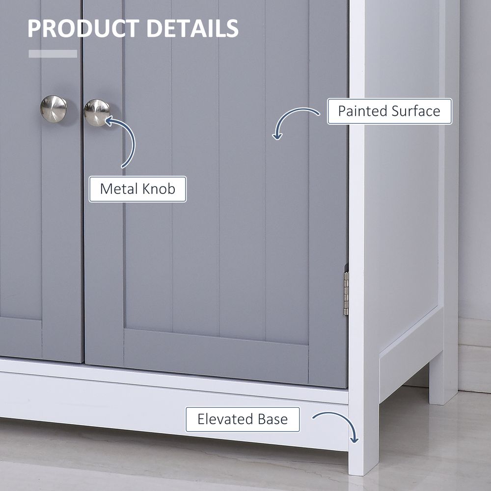 Premium Grey 2-Drawer Bathroom Cabinet - Sleek & Durable Design - Spacious Storage