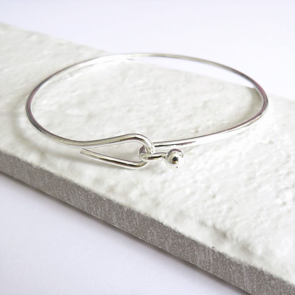 Sterling Silver Hoop Bangle - High Quality, Stylish Design