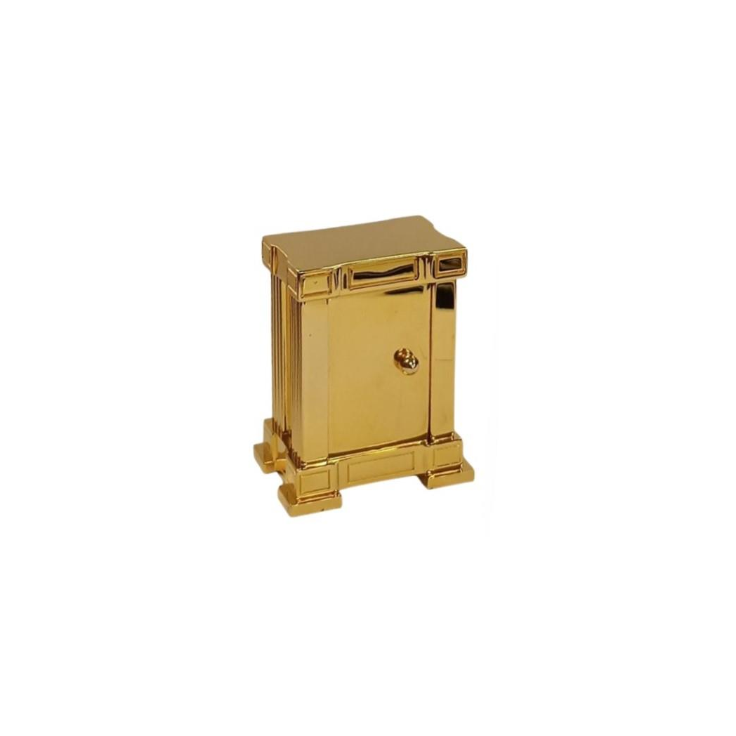 Miniature Clock Rectangle French Mantel Gold Polished Solid Brass IMP38 - CLEARANCE NEEDS RE-BATTERY