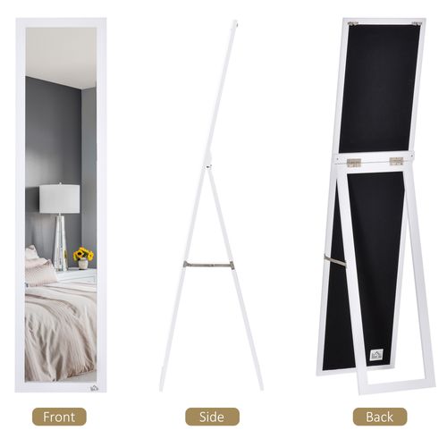 HOMCOM Full Length Mirror, Floor Standing or Wall-Mounted Long Mirror