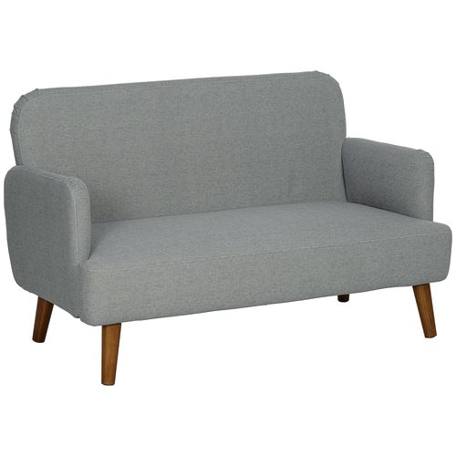 HOMCOM 2 Seater Sofa with 21cm Thick Padding and Wood Legs