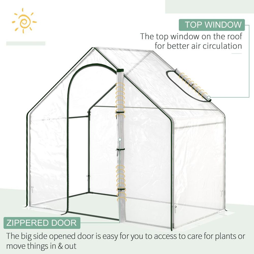 Outsunny Portable Walk-in Greenhouse - Extend Growing Season, Protect Plants