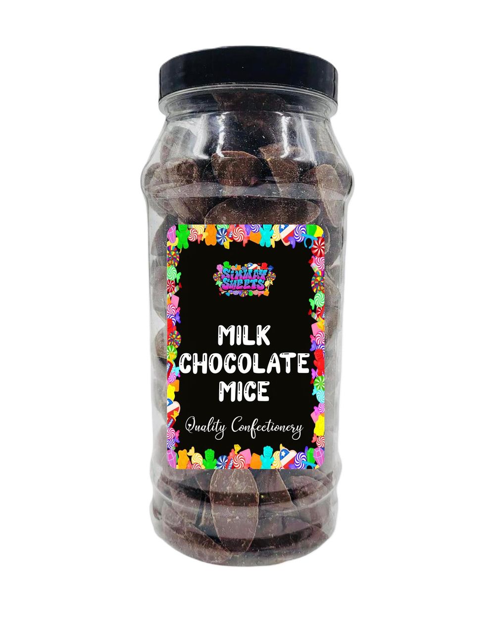 Milk Chocolate Mice Retro Sweets Gift Jar - Perfect for Gifting or Treating Yourself - Fast Delivery - High Quality