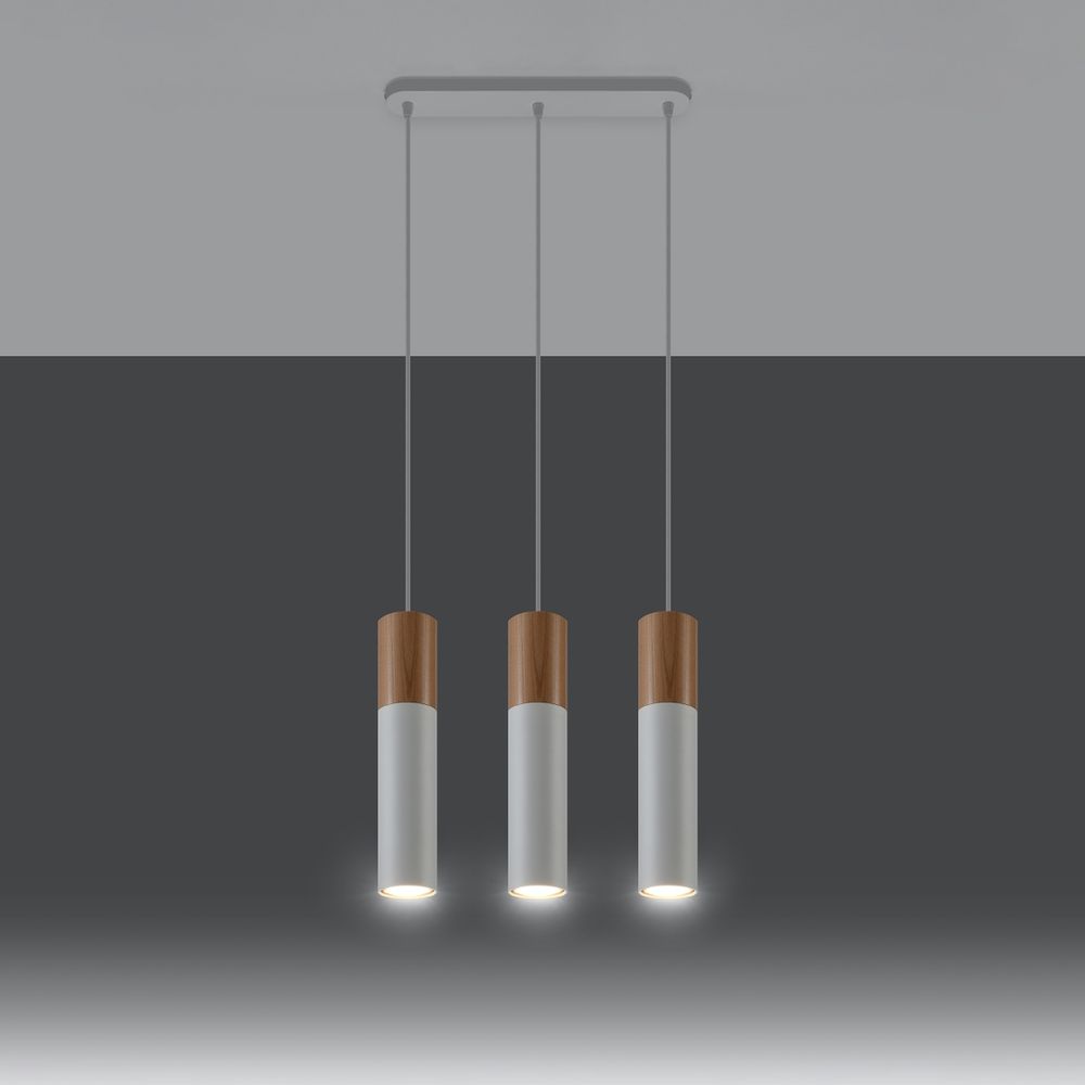 Pendant lamp steel, wood Pablo modern Design GU10