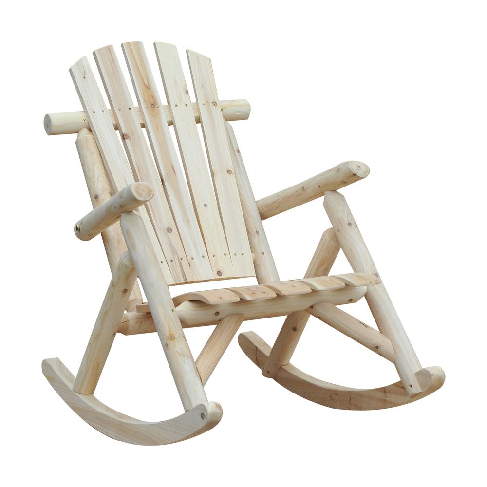 Premium Cedar Wood Rocking Armchair, 96Lx66Wx98H cm