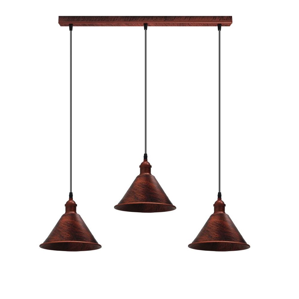 Rustic Red Vintage Pendant Light - Retro Industrial Style - High-Quality Metal - Cozy, Warm Atmosphere - E27 Base - Free Shipping
