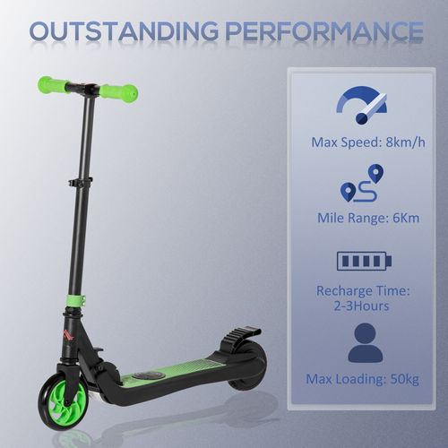 HOMCOM Folding Electric Scooter with Rear Wheel Brake