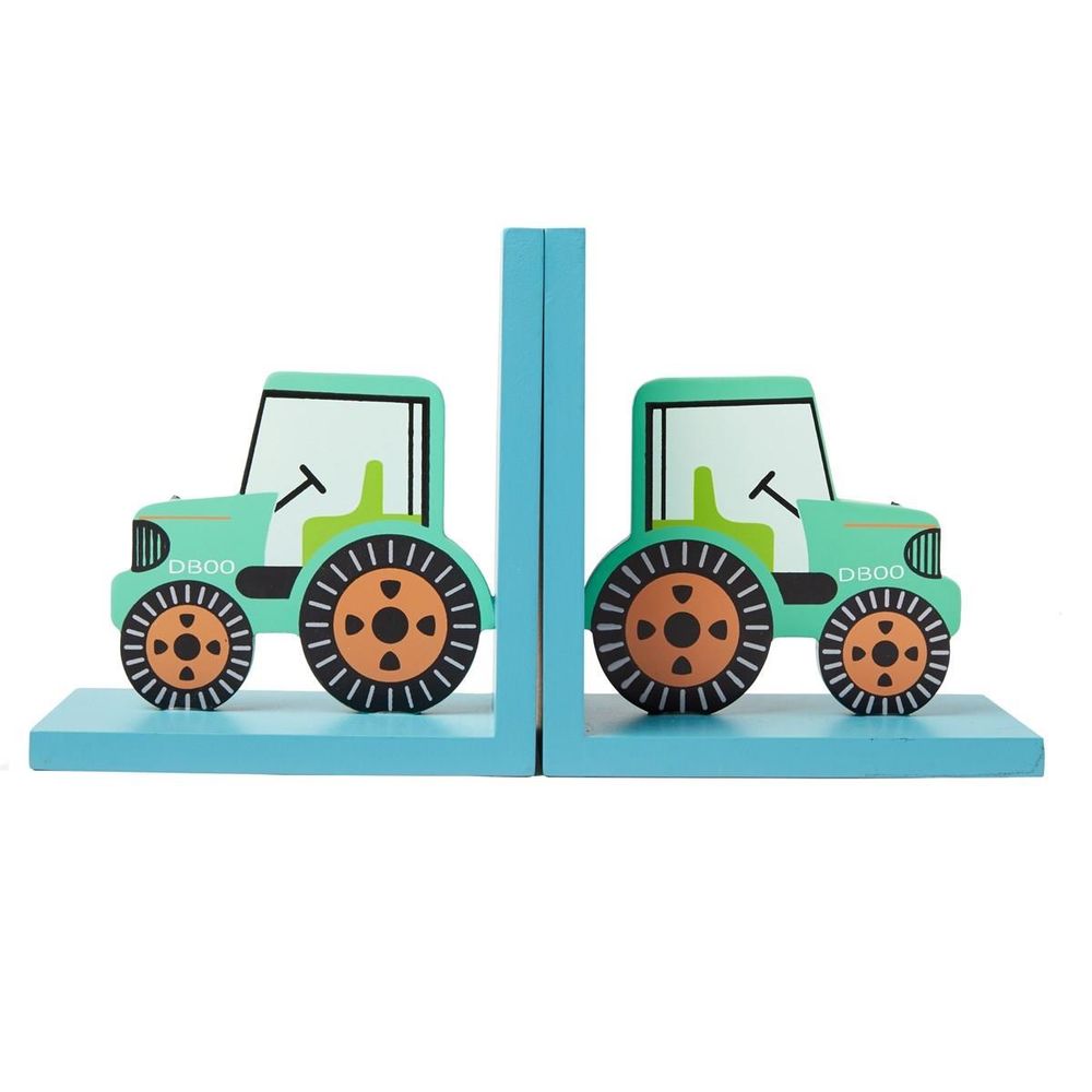 High-Quality Green Tractor Bookends