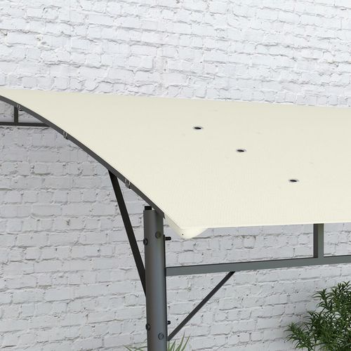 Outsunny 3 x 4m Metal Pergola, Outdoor Gazebo UV-Resistant, Cream White